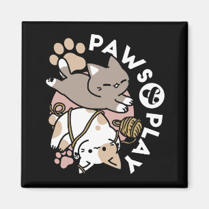 Aimant Conception de chats mignons et joueurs – Art de pa