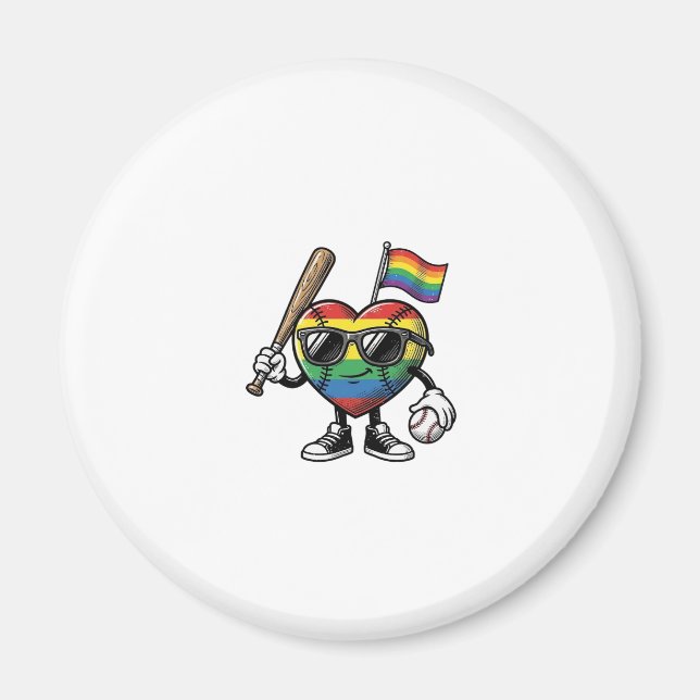 Aimant Conception de chemise de fierté de baseball de coe (Devant)