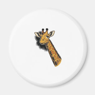 Aimant Conception de chemise de girafe mignonne gravée vi
