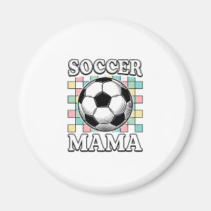 Aimant Conception de chemise de gravure de maman de footb
