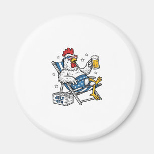 Aimant Conception de chemise patriotique de bière de poul