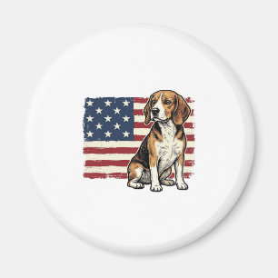 Aimant Conception de chemise pour chien de drapeau patrio