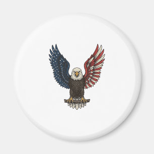 Aimant Conception de chemise vectorielle aigle patriotiqu
