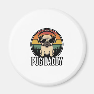 Aimant Conception de chemise vectorielle pour chien Pug D