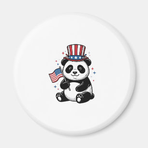 Aimant Conception de chemise vintage patriotique Panda Fl