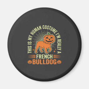 Aimant Conception de costume humain drôle de French Bulld