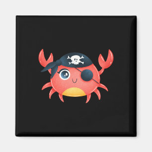 Aimant Conception de crabe pirate mignon cadeau amateur d