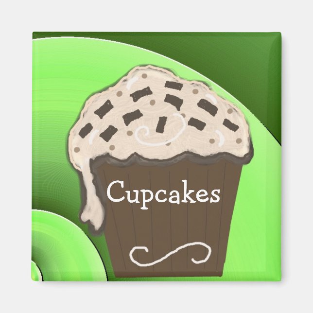 Aimant Conception de cupcake mignonne (Devant)