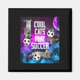 Aimant Conception de football drôle disant Chats