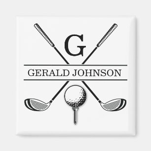 Aimant Conception de golf avec Modèle Monogramme de couro