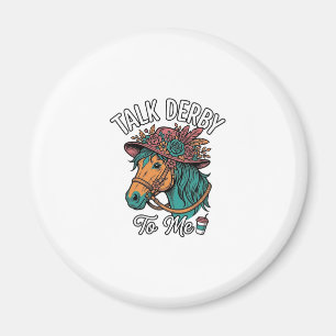 Aimant Conception de gravure vintage de cheval de Derby T