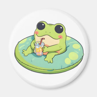 Aimant Conception de grenouille chibi mignonne pour une j