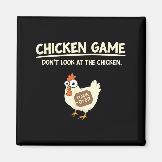 Aimant Conception de jeu de poulet drôle Ltd Uni Chicken  (Devant)