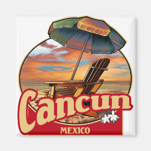 Aimant Conception de la plage de Cancun au Mexique