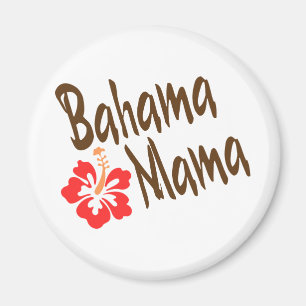 Aimant Conception de maman de Bahama avec la fleur de
