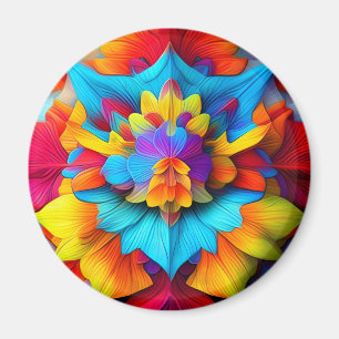 Aimant Conception de Mandala Florale colorée