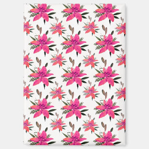 Aimant Conception de motif floral Fleurs roses