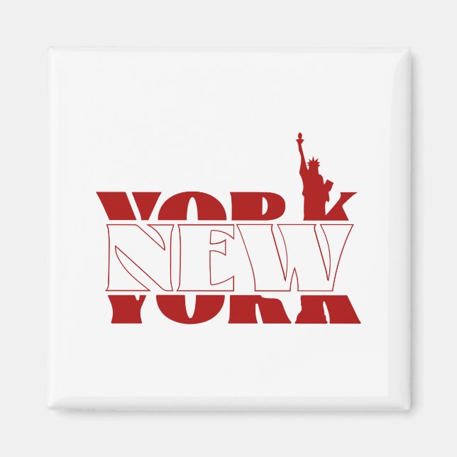 Aimant Conception de mots new yorkais. (Devant)