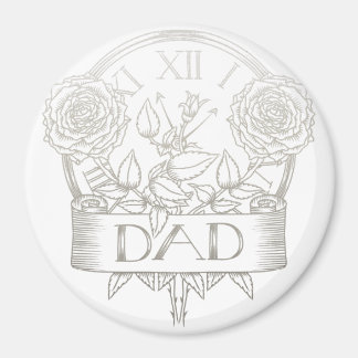 Aimant Conception de papa de style de tatouage vintage