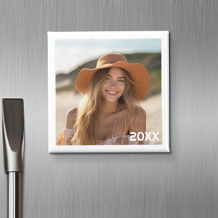 Aimant Conception de photo minimale tendance avec année