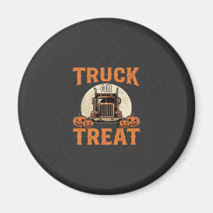 Aimant Conception de semi-remorque Halloween Truck or Tre