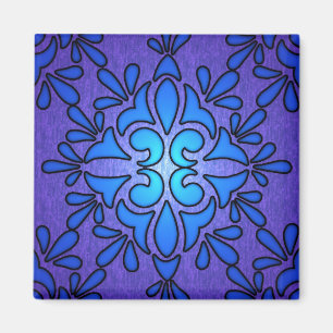 Aimant Conception de style de verre teinté bleu violet