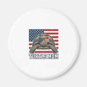 Aimant Conception de t-shirt de maman tortue patriotique 