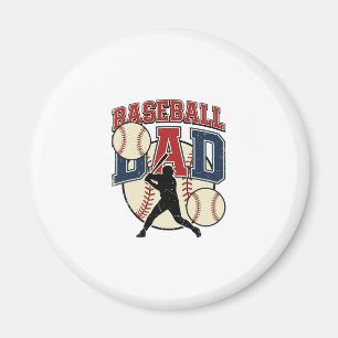 Aimant Conception de T-shirt pour papa de baseball vintag