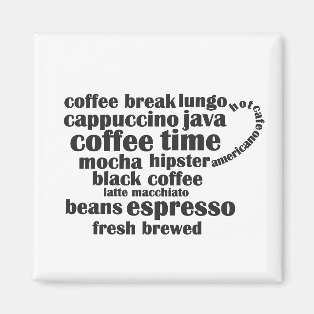 Aimant Conception de tasse de café (Devant)