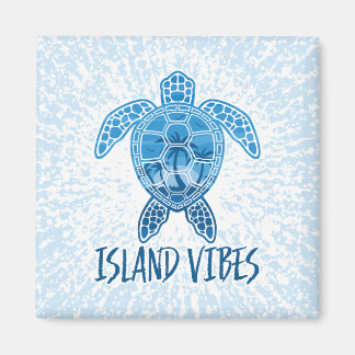 Aimant Conception de tortue de mer au coucher de soleil t