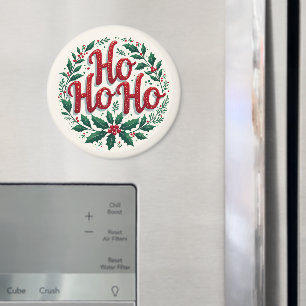 Aimant Conception de typographie de couronne de Noël Ho H