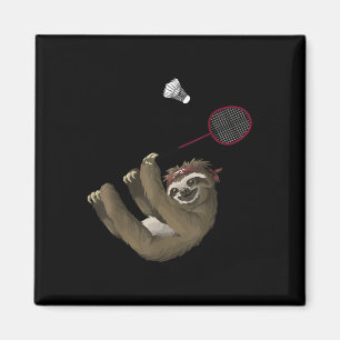 Aimant Conception drôle de badminton pour joueurs de badm