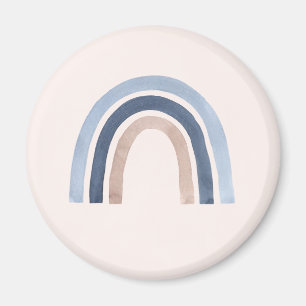 Aimant Conception du Boho bleu et arc-en-ciel de pêche