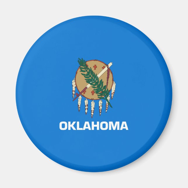 Aimant Conception du drapeau de l'État de l'Oklahoma (Devant)