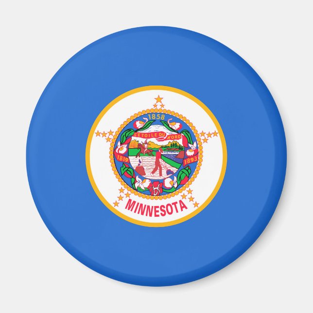 Aimant Conception du drapeau de l'État du Minnesota (Devant)
