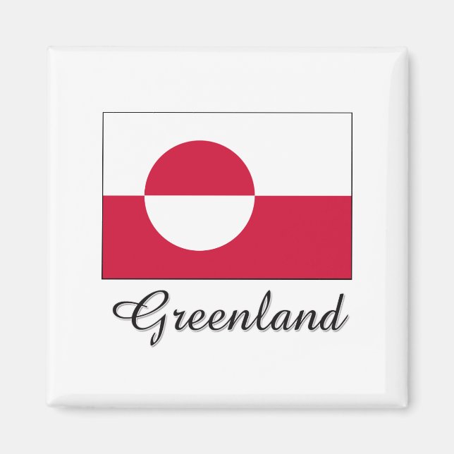 Aimant Conception du drapeau du Groenland (Devant)