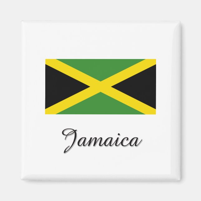 Aimant Conception du drapeau jamaïcain (Devant)