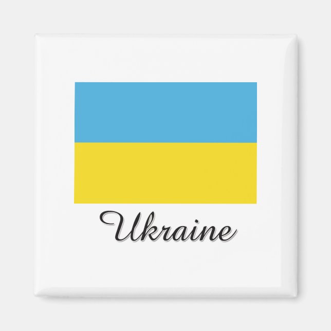 Aimant Conception du drapeau ukrainien (Devant)