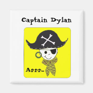 Aimant Conception du nom du capitaine pirate