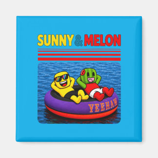 Aimant Conception Enfants Melon Ensoleillé