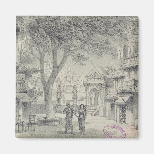 Aimant Conception pour l'Acte II de l'opéra "Lakme" (Devant)