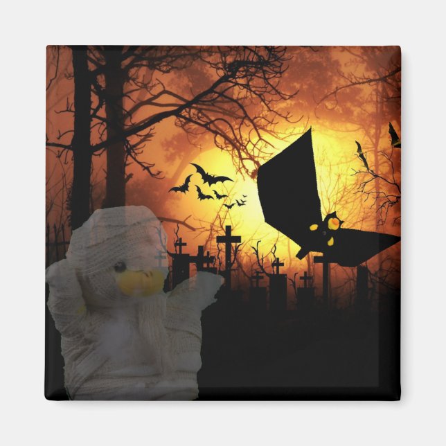 Aimant Conception unique d'Halloween (Devant)