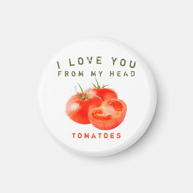 Aimant Conception Vintage des devis de tomate -  (Devant)