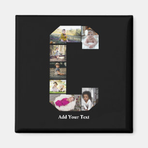 Aimant Concevez votre propre lettre C Photo Collage