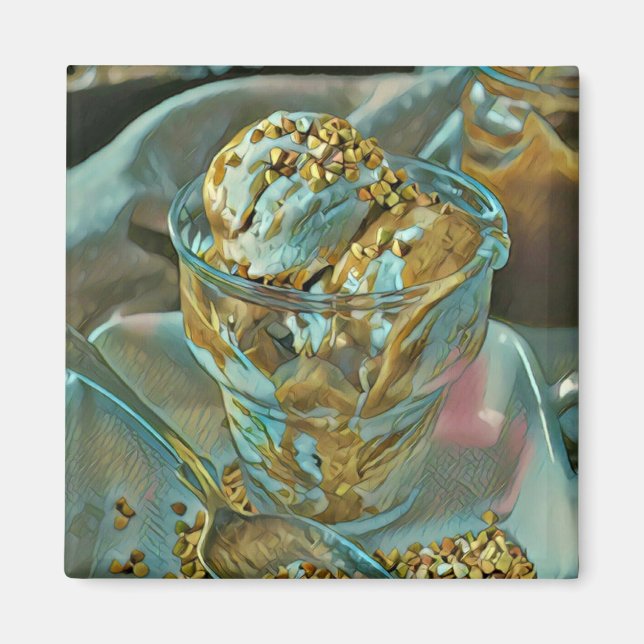 Aimant Cône crème glacée d'été (Devant)
