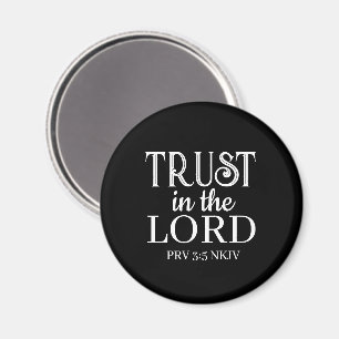 Aimant Confiance dans le Seigneur Bible Verse Noir Simple