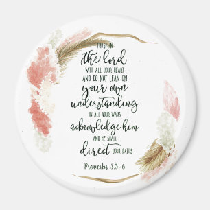 Aimant Confiance dans le Seigneur floral