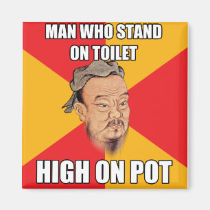 Aimant Confucius dit haut sur pot