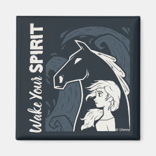 Aimant Congelé 2 : Elsa & The Nokk Woodcut Graphic