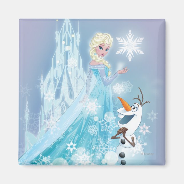 Aimant Congelé | Elsa et Olaf - Icy Glow (Devant)